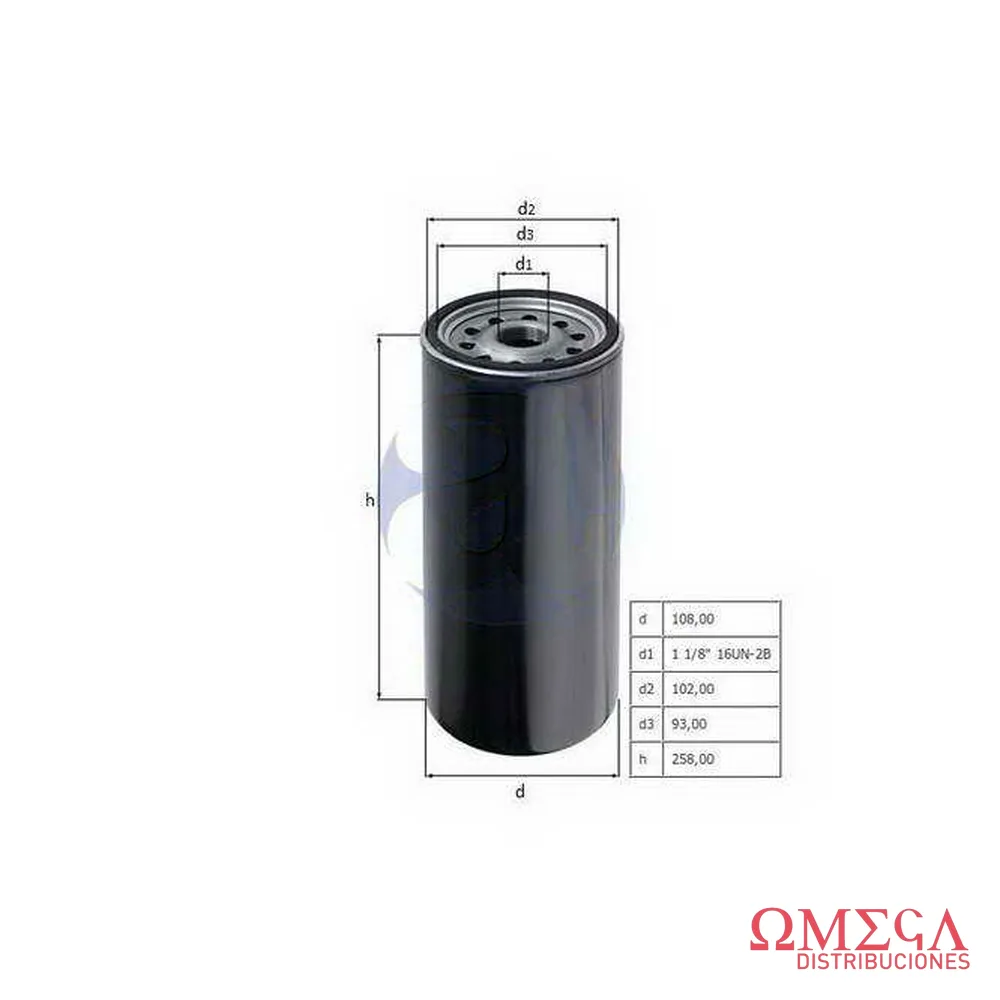 Filtro de aceite Mahle — Volvo B10/N10-12 OC121