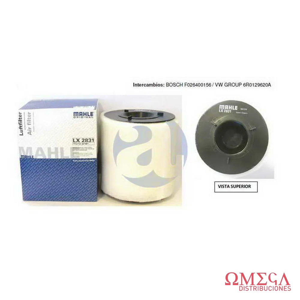 Filtro de aire Mahle — Audi A1 1.4T FSI LX2831