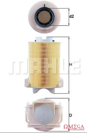 Filtro de aire Mahle — Audi A3 1.4 Tfsi LX1566