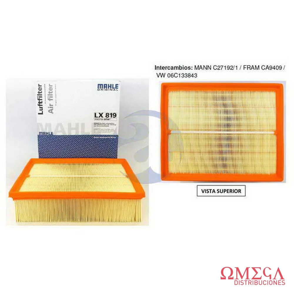 Filtro de aire Mahle — Audi A4 TDI/Tfsi LX819