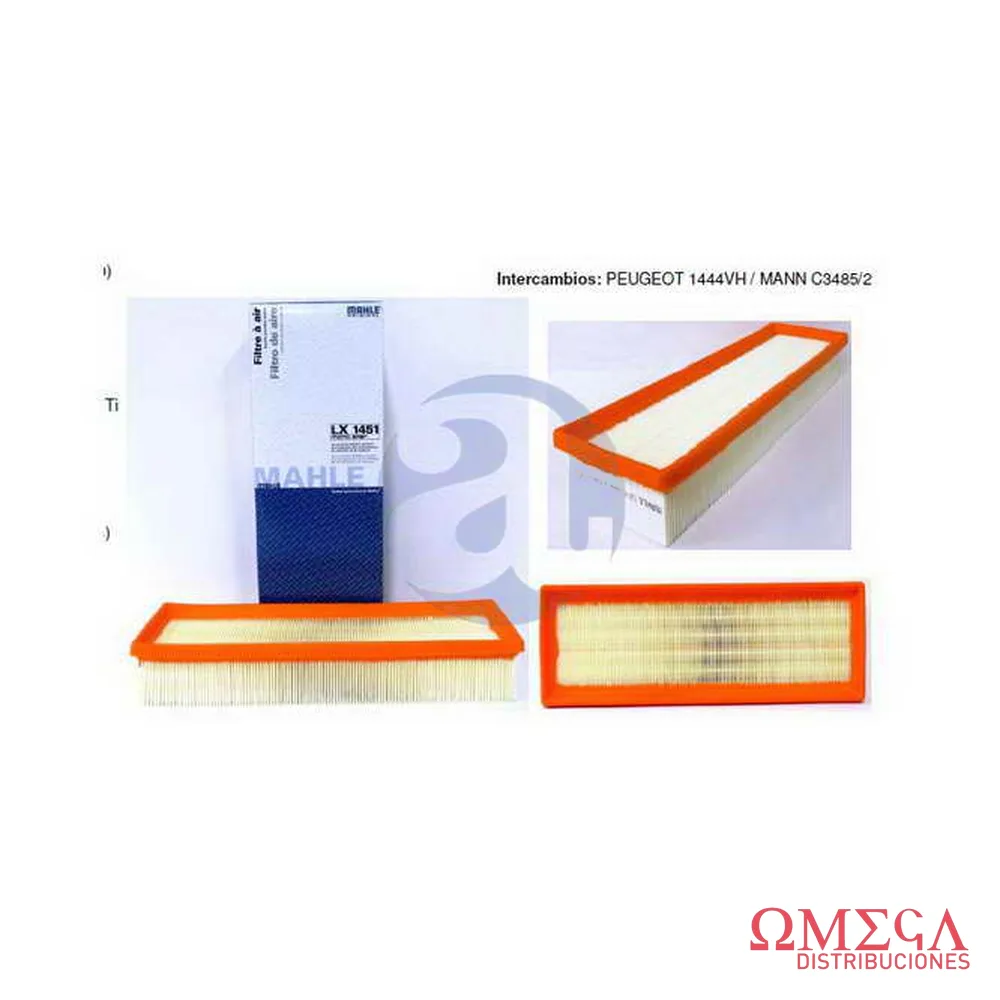 Filtro de aire Mahle — Citroën Berlingo/C3/207 LX1451