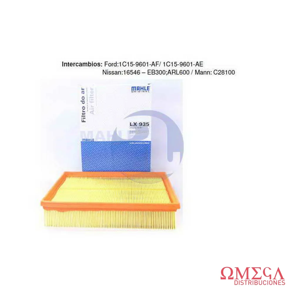 Filtro de aire Mahle — Ford Transit 2.2/2.4 LX935