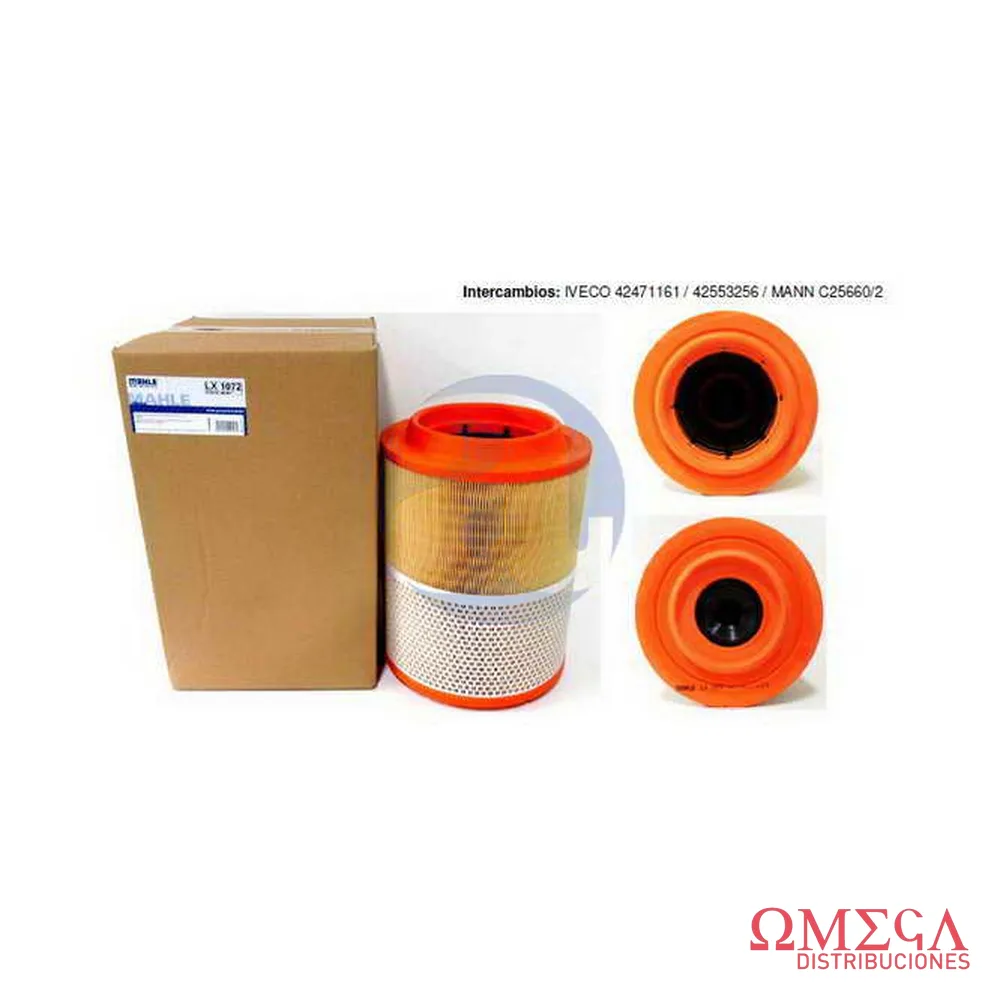 Filtro de aire Mahle — Iveco varios LX1072