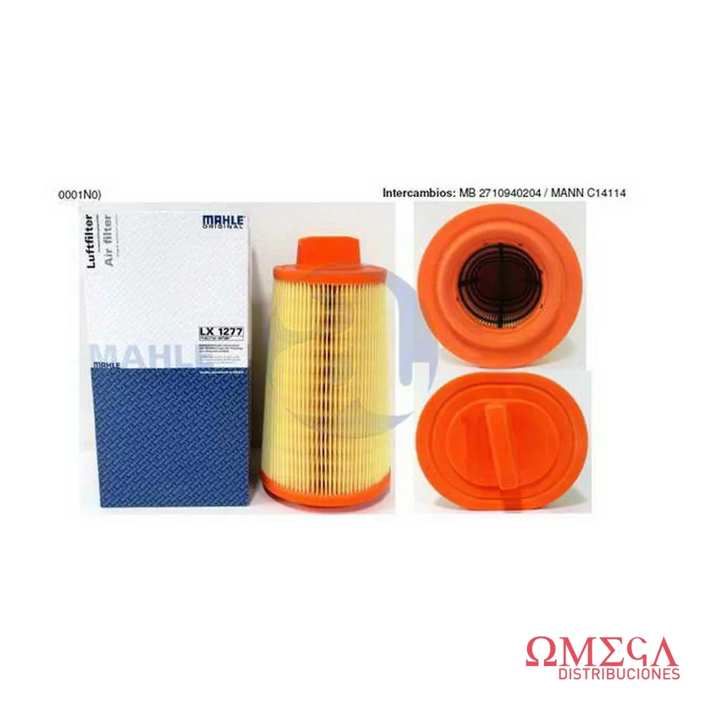 Filtro de aire Mahle — Mercedes-Benz Clase C LX1277