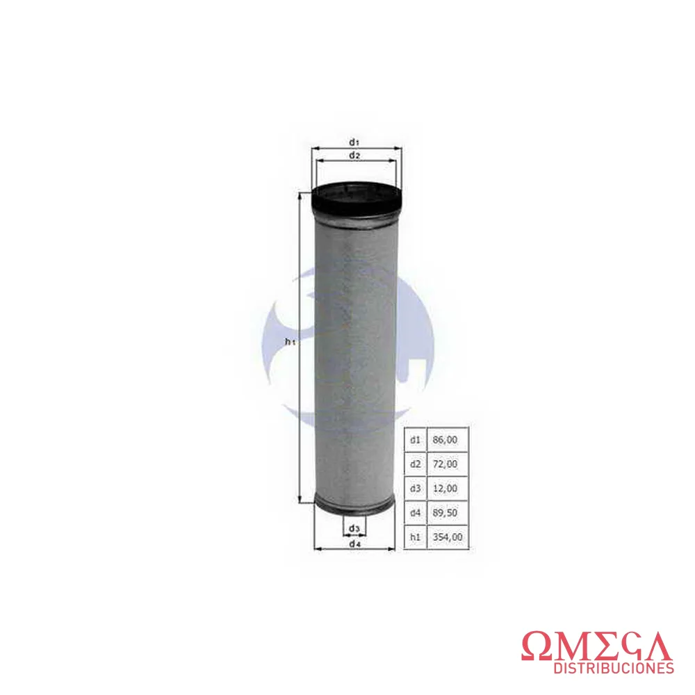 Filtro de aire Mahle — New Holland (Secundario) LXS225