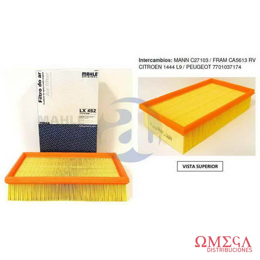 Filtro de aire Mahle — Renault Laguna 2.2D LX452