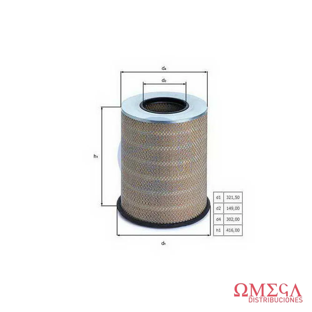 Filtro de aire Mahle — Volvo (C31 1345/1) LX1587