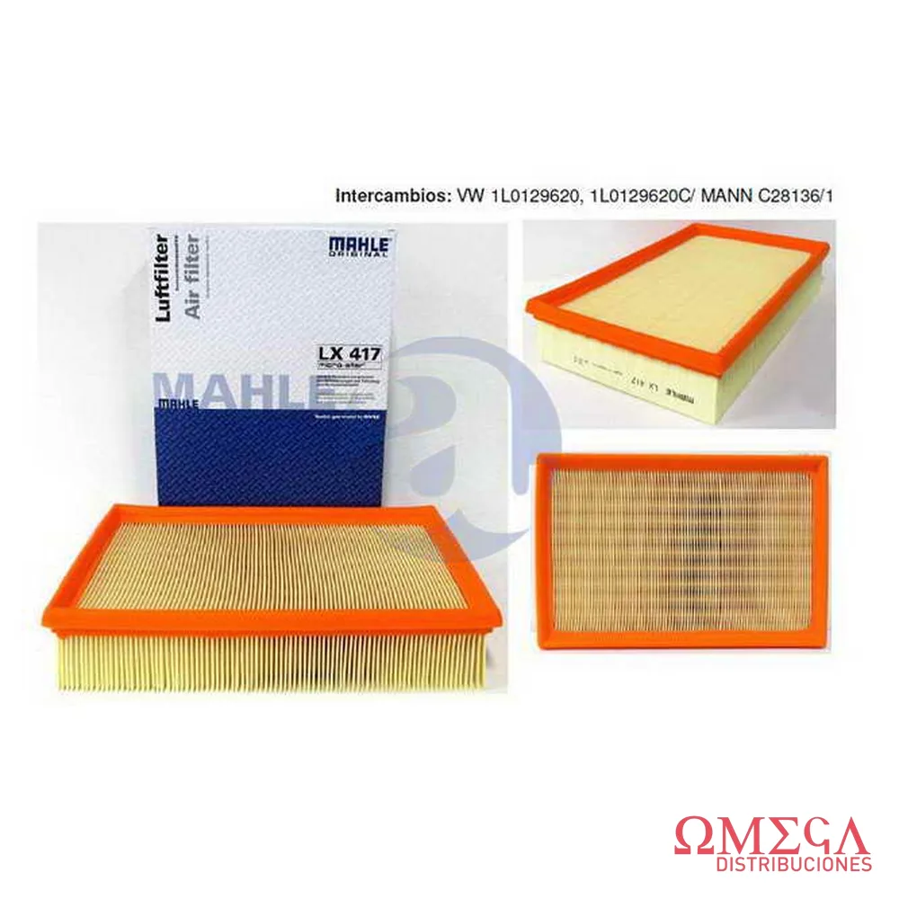 Filtro de aire Mahle — Volkswagen Polo III Sdi LX417