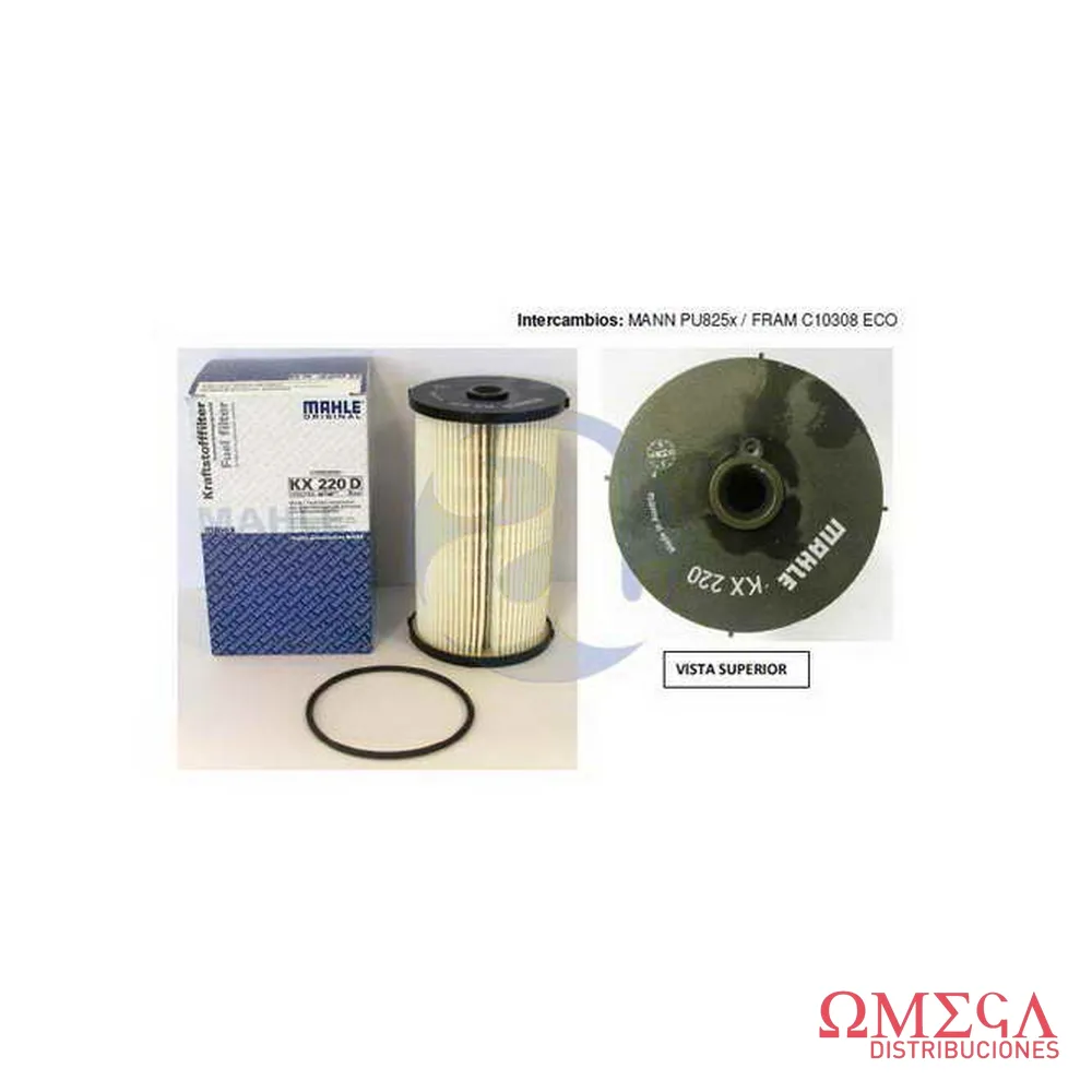 Filtro de combustible Mahle — Audi A3TDI KX220D