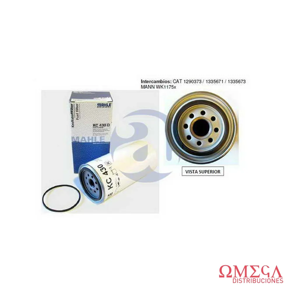 Filtro de combustible Mahle — Caterpillar 1290373 KC430D