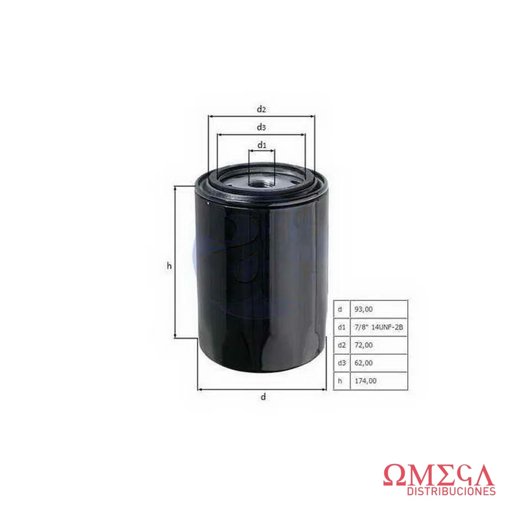 Filtro de combustible Mahle — Caterpillar 3116 KC134