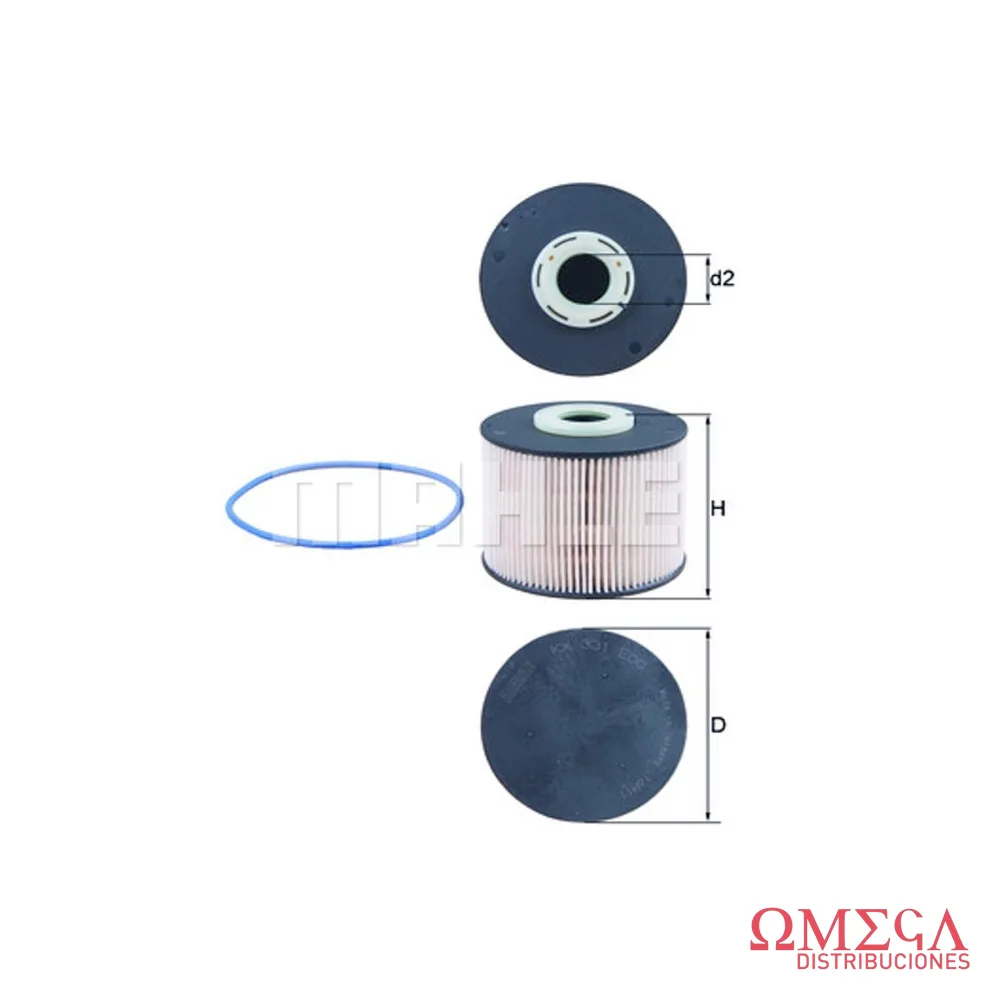 Filtro de combustible Mahle — Citroën C4 2.0 HDI KX331D