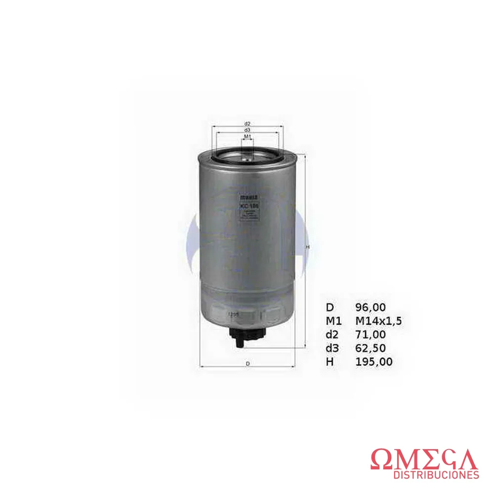 Filtro de combustible Mahle — Iveco Cursor-Tec KC186