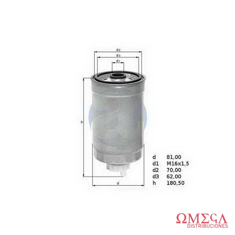 Filtro de combustible Mahle — Iveco Daily 3.0 KC182