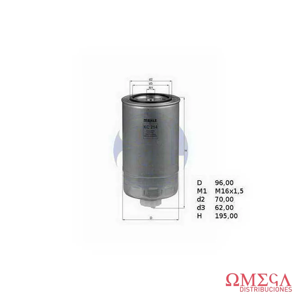 Filtro de combustible Mahle — Iveco Stralis KC214