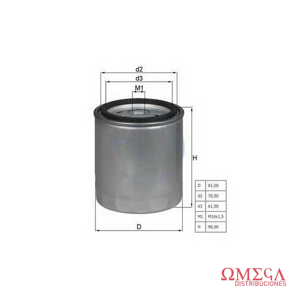 Filtro de combustible Mahle — Mercedes-Benz OM615/16/17 KC22