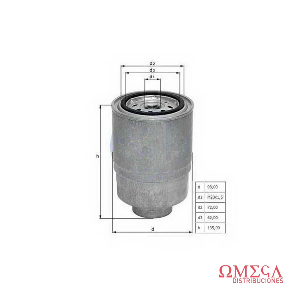Filtro de combustible Mahle — Mitsubishi L200/300 KC46