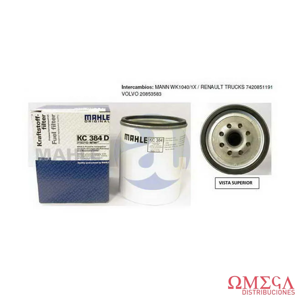 Filtro de combustible Mahle — Renault camión KC384D