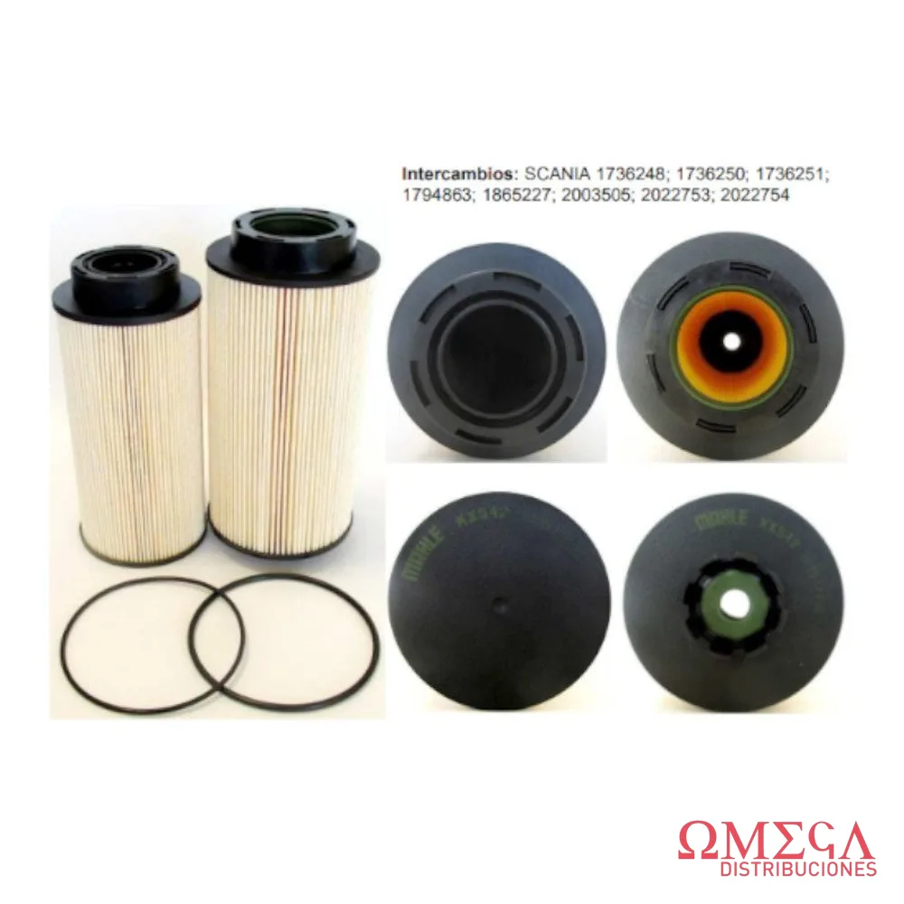 Filtro de combustible Mahle — Scania bus G480 KX542 KIT