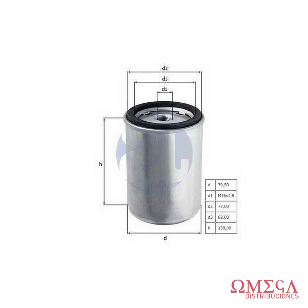 Filtro de combustible Mahle — Scania/Cummins KC113