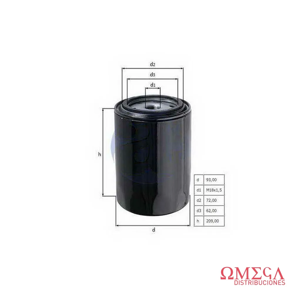 Filtro de combustible Mahle — Volvo varios KC75