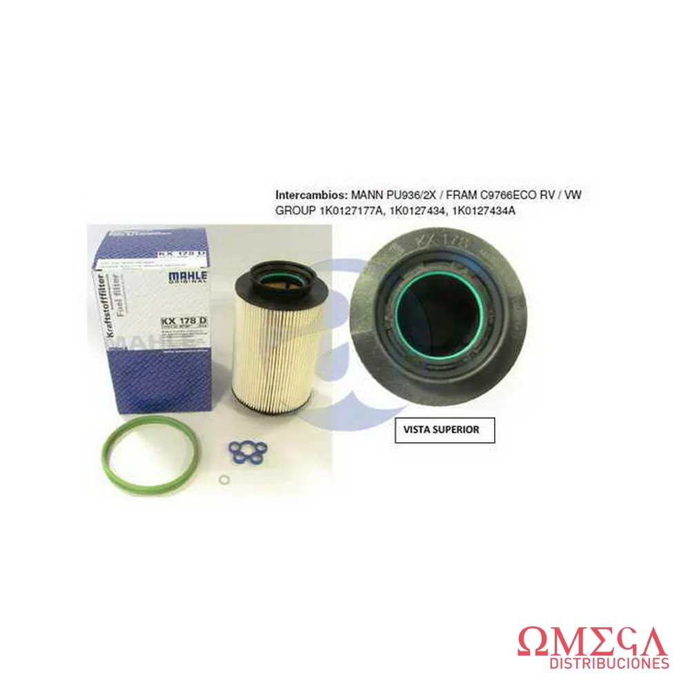Filtro de combustible Mahle — Volkswagen Vento 2006 KX178D