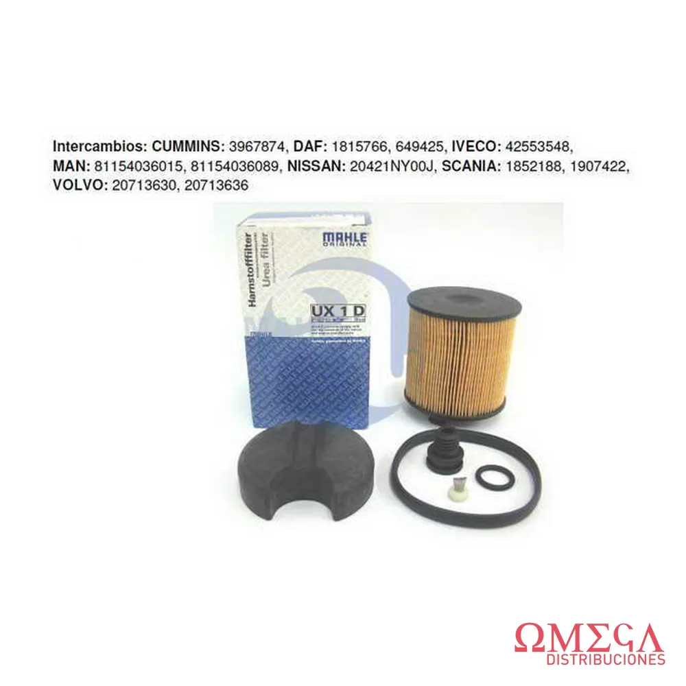 Filtro de urea cumm-Iveco / Scania Mahle UX1D