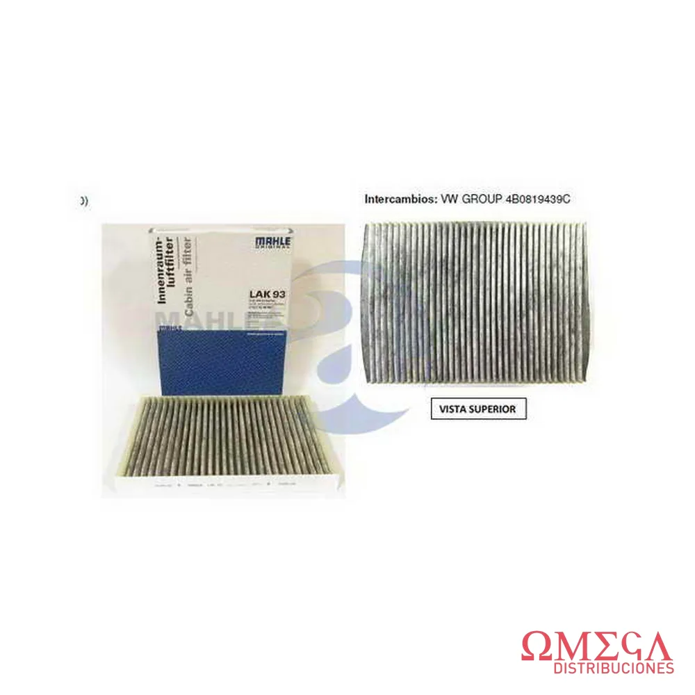 Filtro de habitáculo Mahle — Audi A4 LAK93