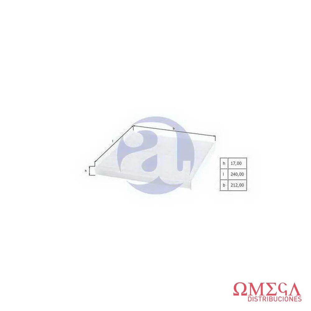 Filtro de habitáculo Mahle — Kia Cerato LA298