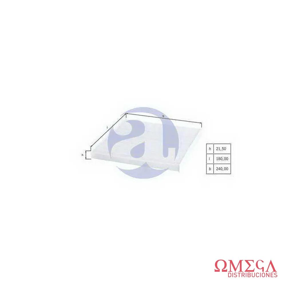 Filtro de aire de habitáculo Mahle — Renault Clio / Kangoo LA609