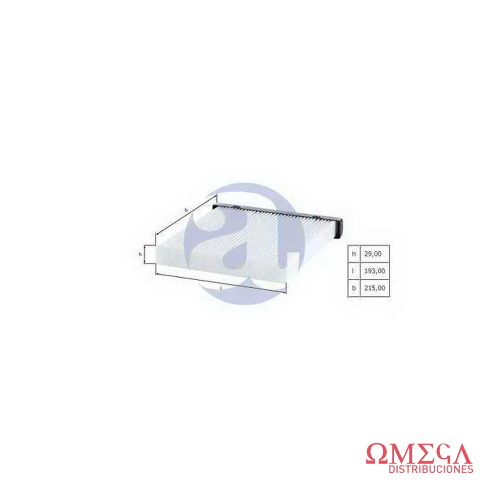 Filtro de aire de habitáculo Mahle — Toyota Corolla LA395