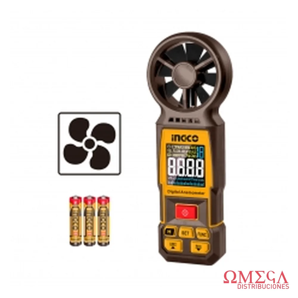 Anemometro medidor de aire digital Ingco 701412