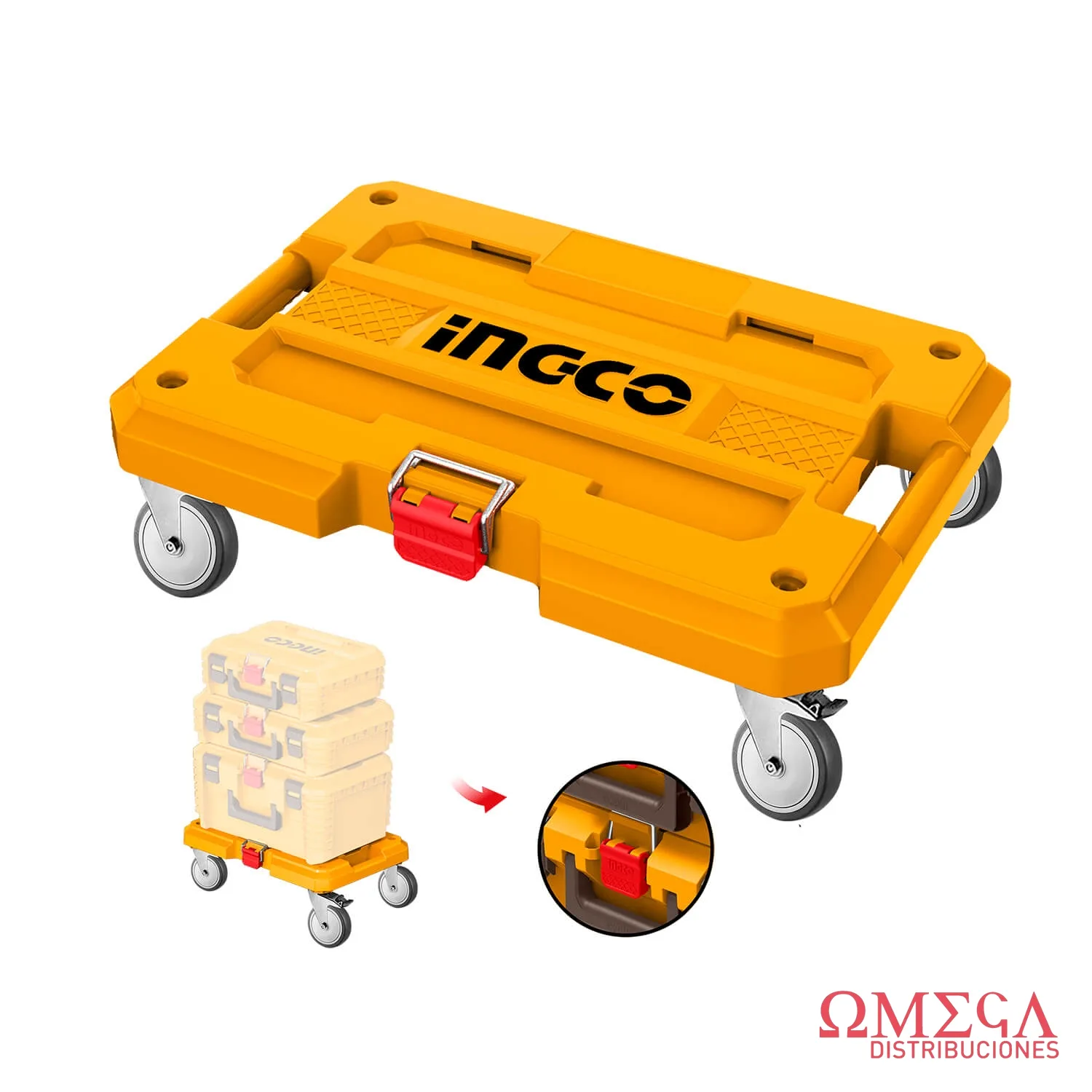 Plataforma con ruedas para cajas apilables Ingco 701263