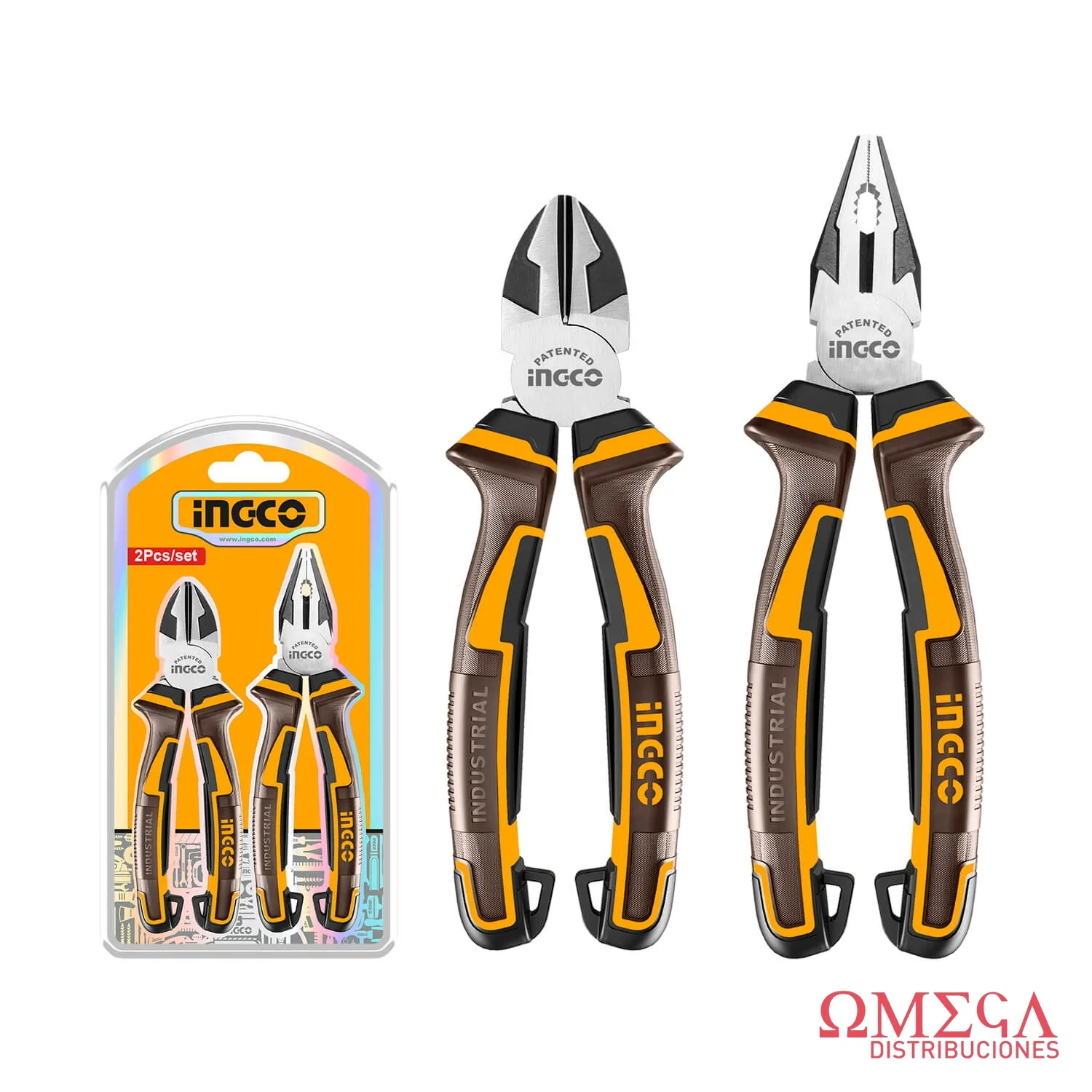 HKPS28216- SET ALICATE COMBINADO 8PLG + ALICATE CORTE DIAGONAL 7PLG 701239
