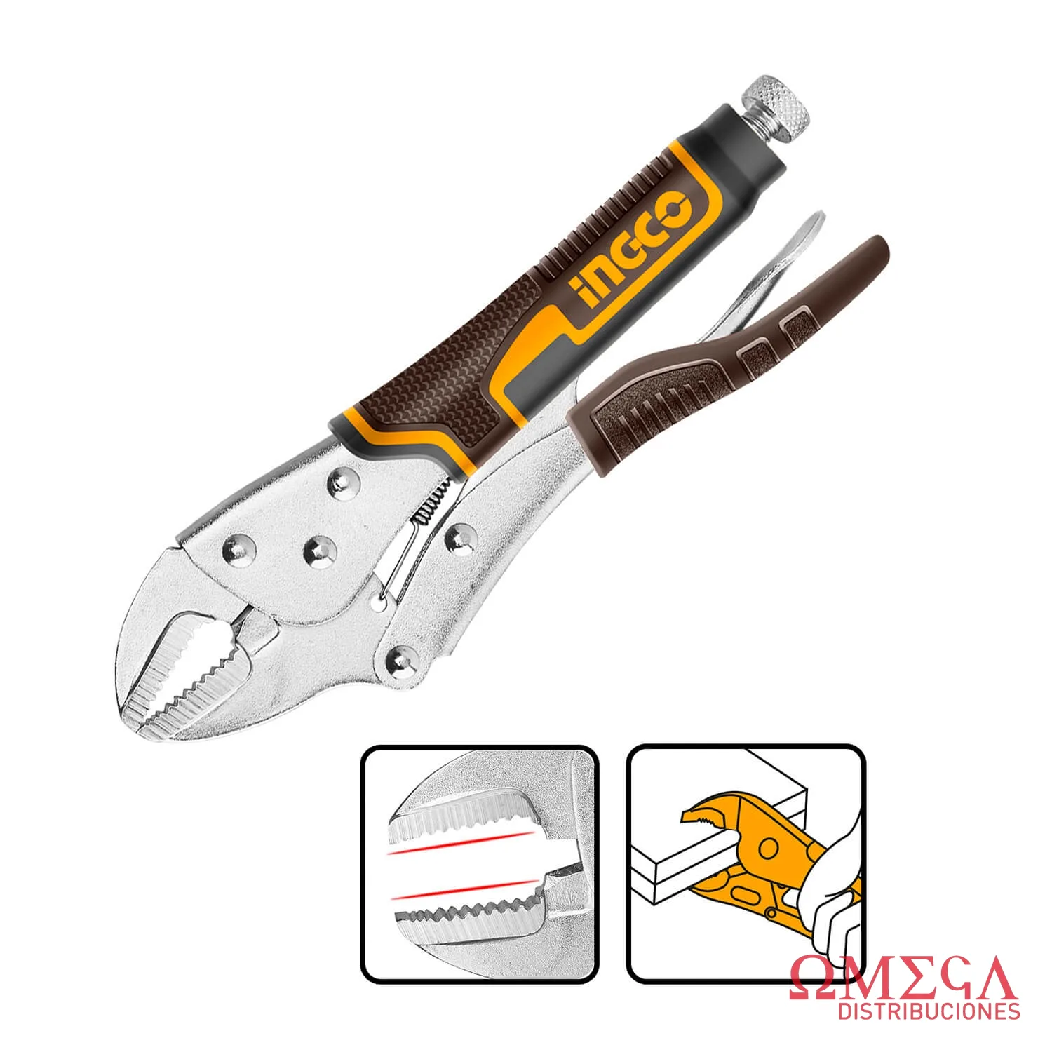 Pinza de presion (perro) recta 10PLG /250mm Ingco 70669