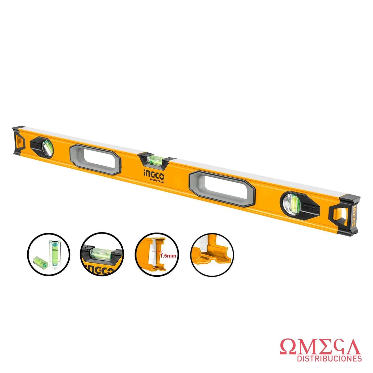 Nivel de aluminio 150cm industrial Ingco 70864