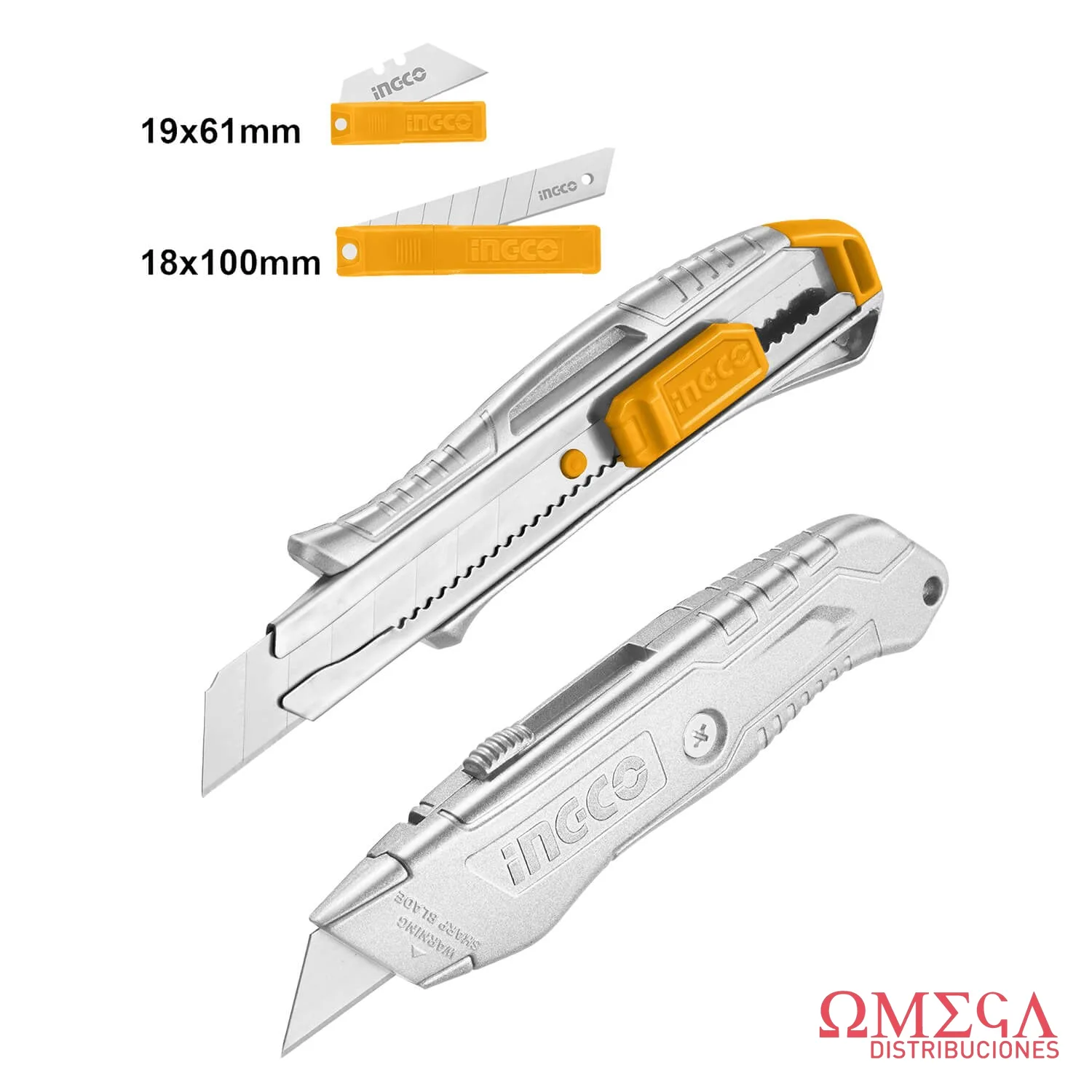 HUK180225- SET X2 CUTTER ALUMINIO CON 20 HOJAS DE REPUESTO 700788