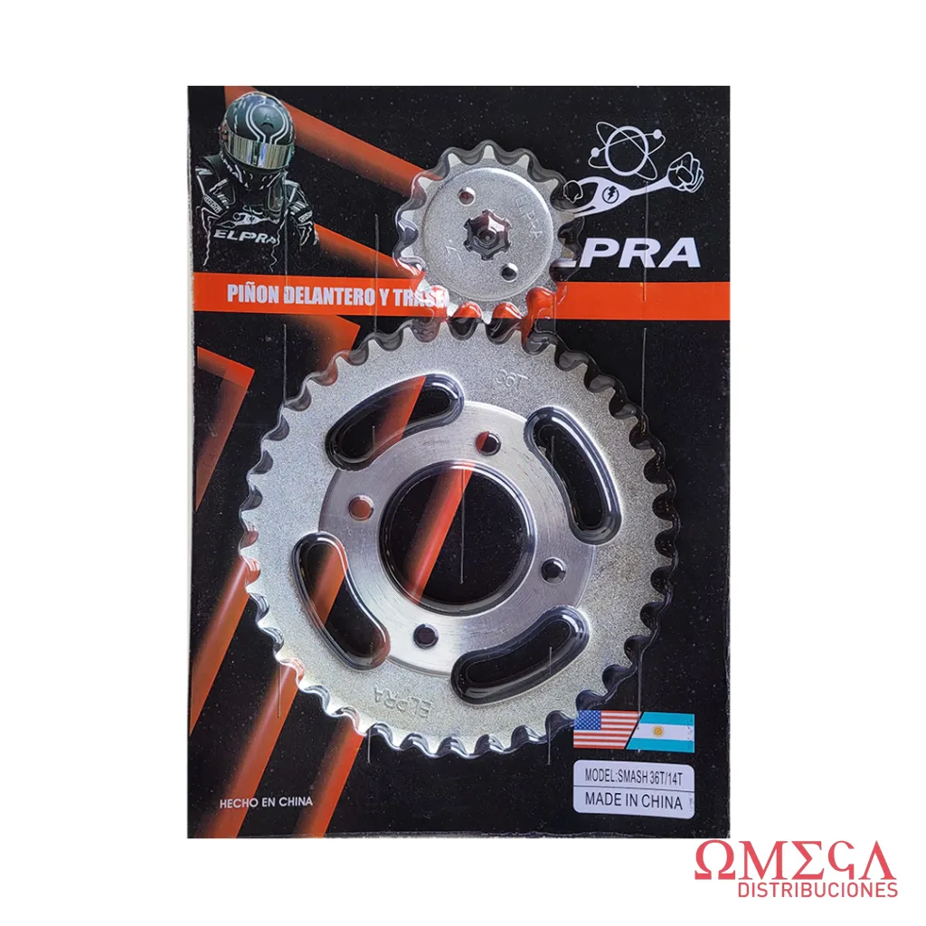Kit de piñón y corona smash 14/36 Elpra 18DKT508E