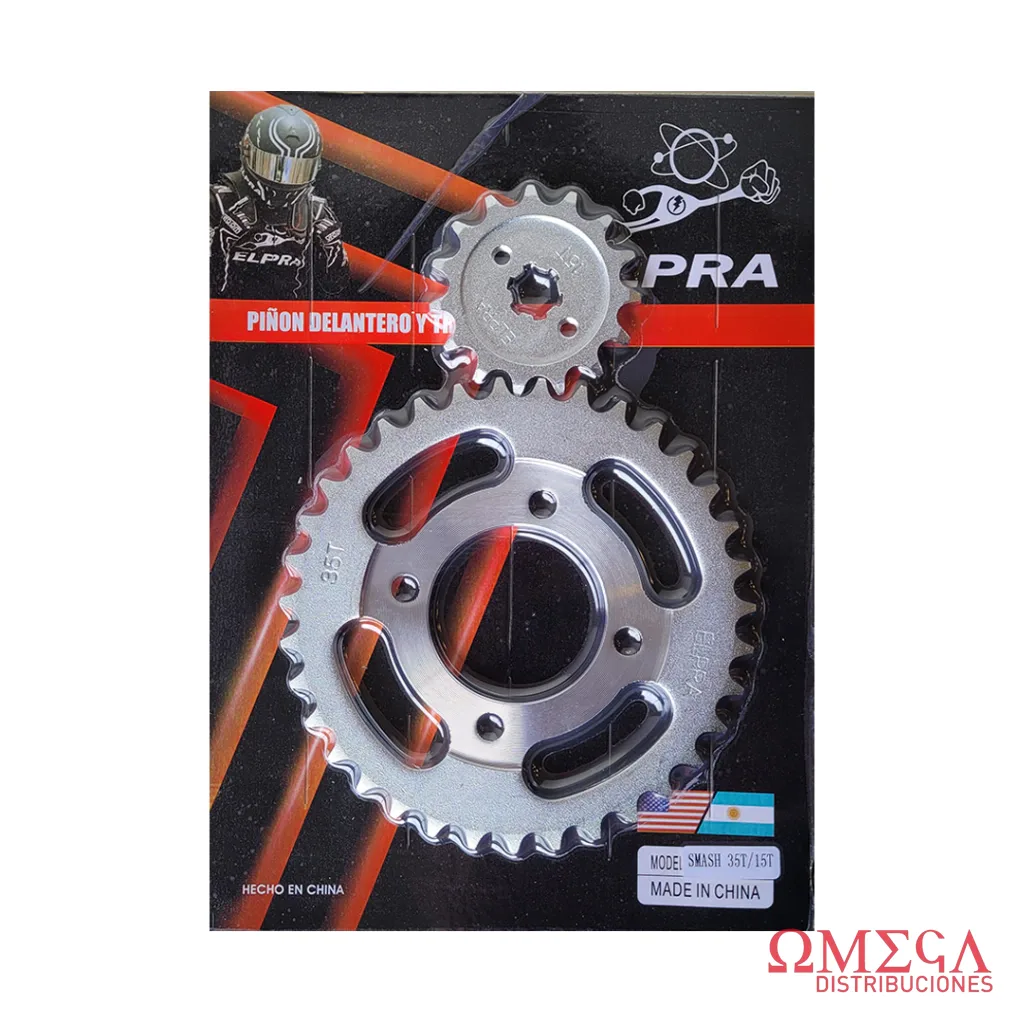 Kit de piñón y corona smash 15/35 Elpra 18DKT520