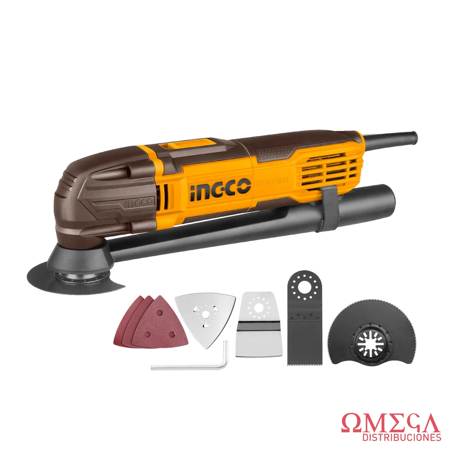 Multiherramienta oscilante 300W + accesorios industrial Ingco 701046