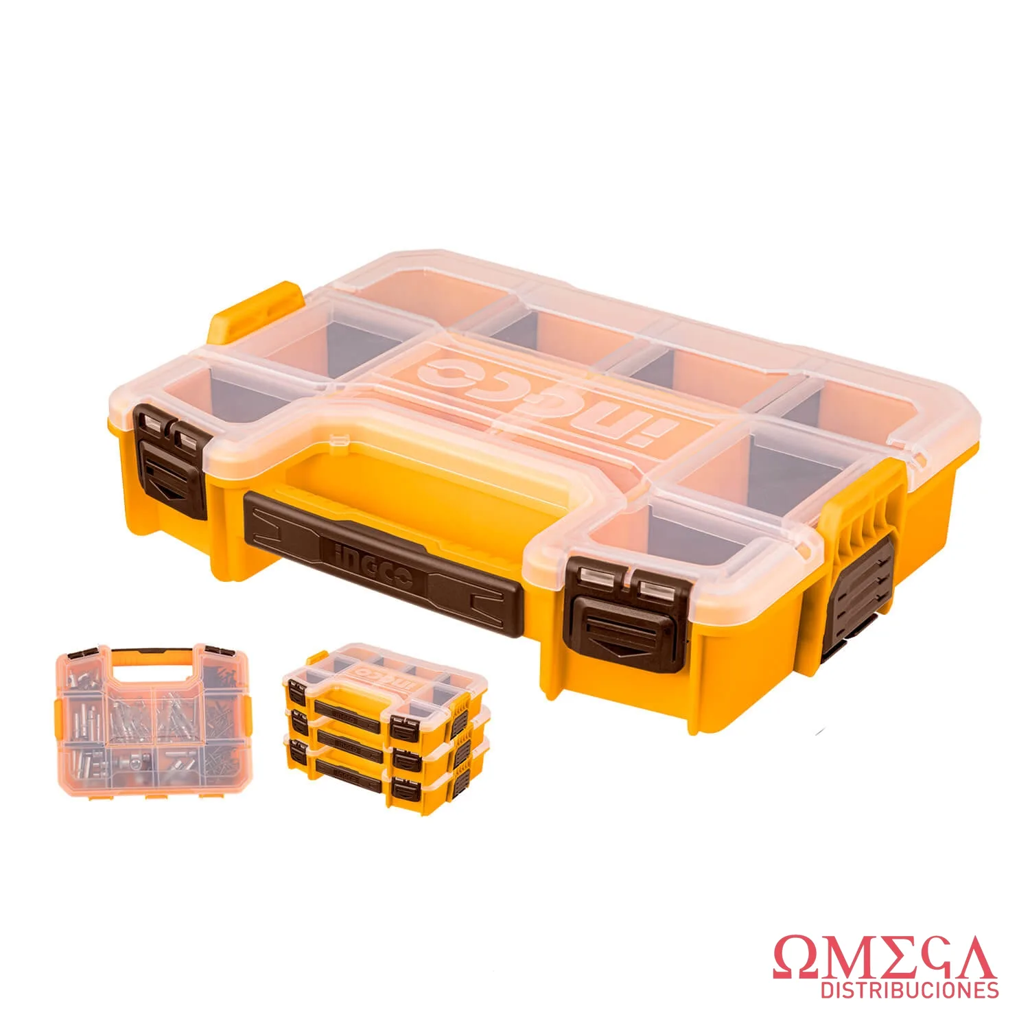 Caja organizadora plástica 12PLG Ingco 700772