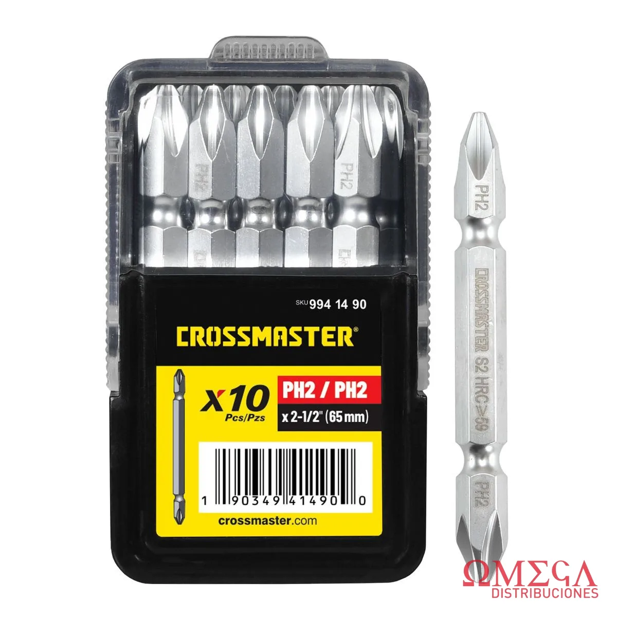 Punta de atornillador Crossmaster PH2-PH2X65MM 10U 9941490