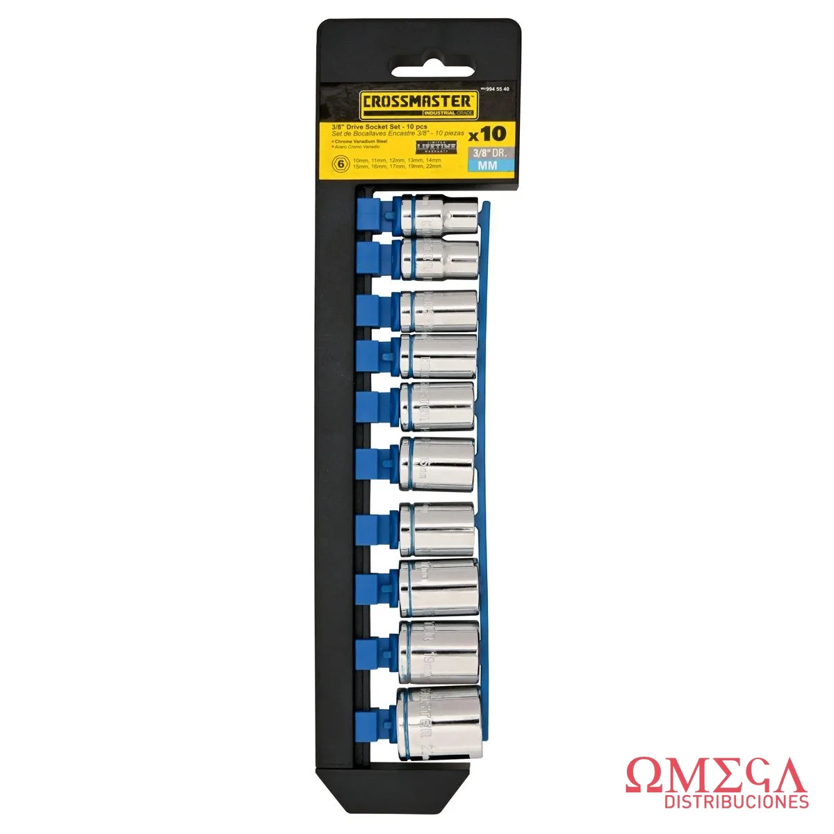 SET BOCALLAVE HEX. 10PCS-METRICO-3/8" 9945540