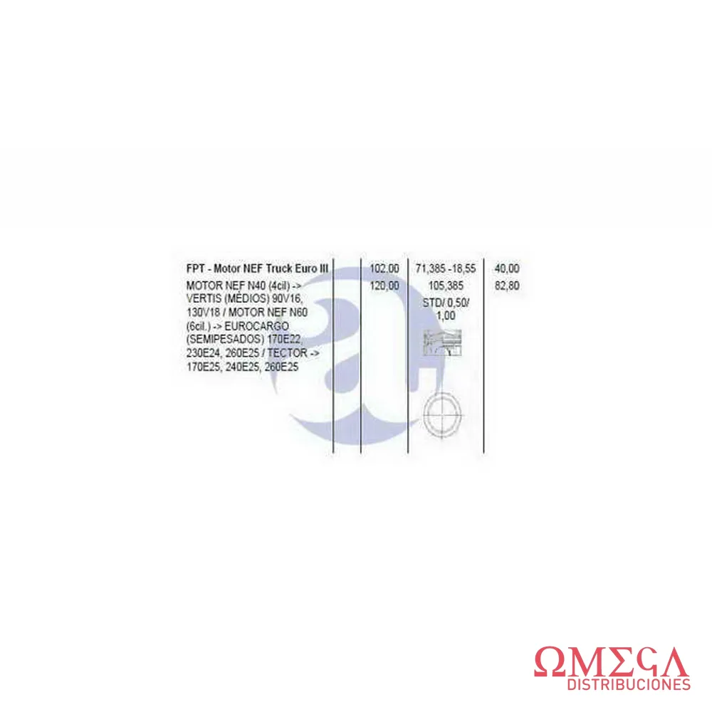 Subconjunto Mahle — Iveco Tector 170E22 S01020  STD