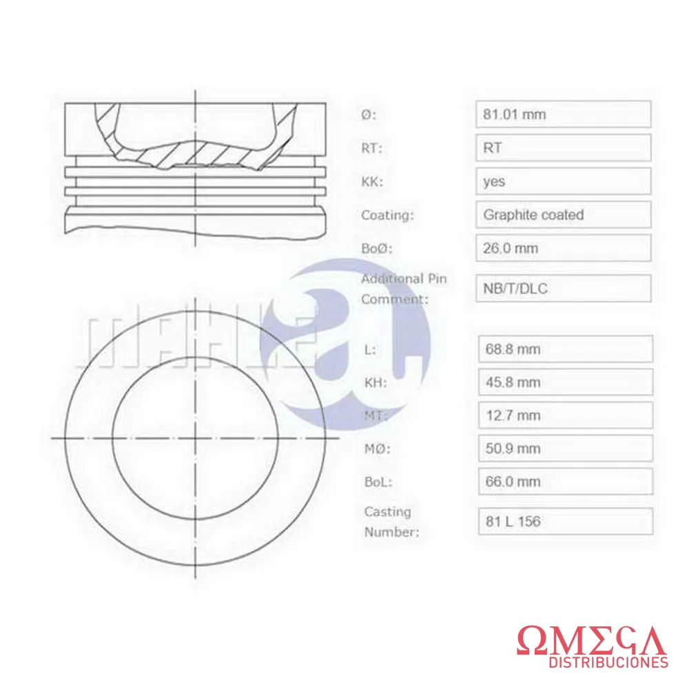 Subconjunto Mahle — Volkswagen Amarok 2.0TDI S701010 STD