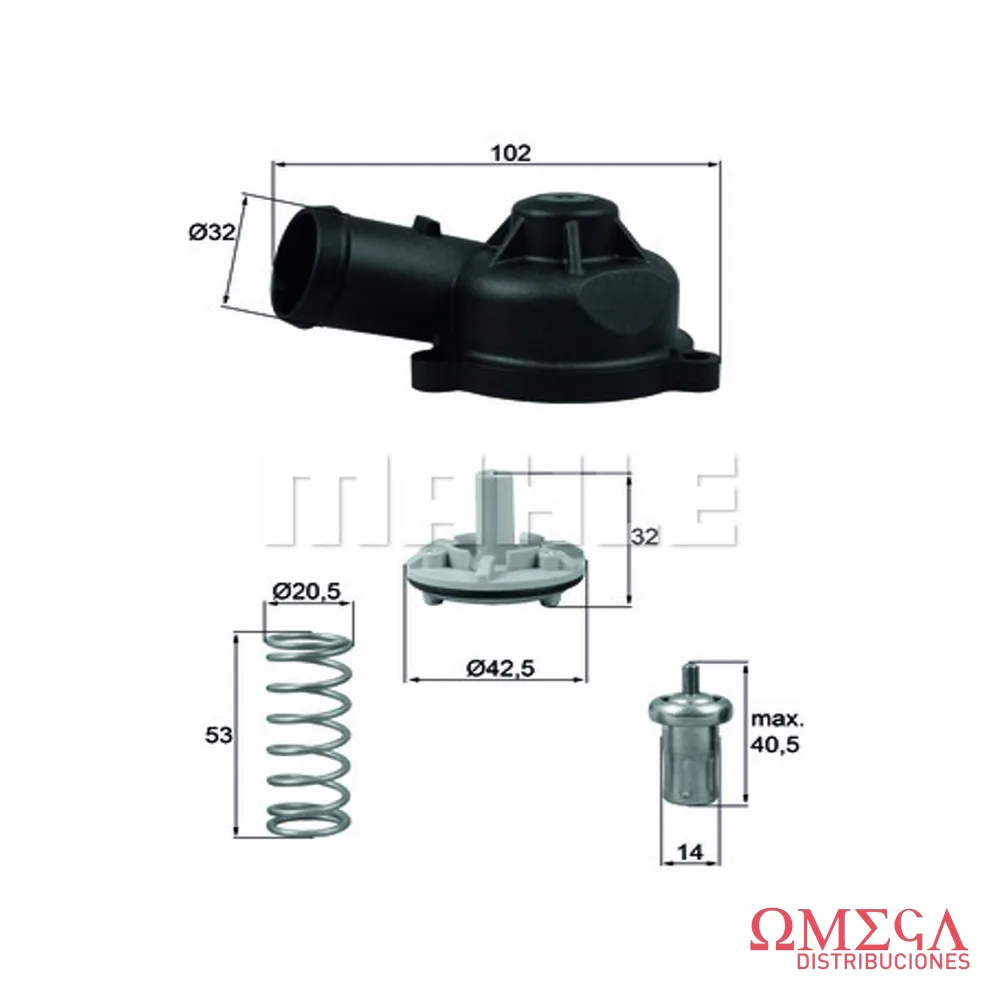 Termostato Mahle — Audi A1/A3 TI24483D