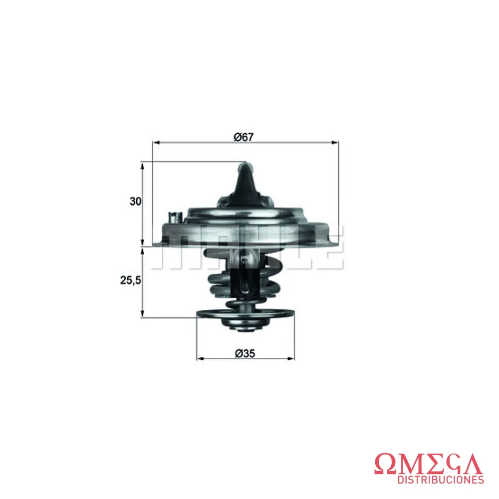 Termostato Mahle — Audi A6 TX3487D