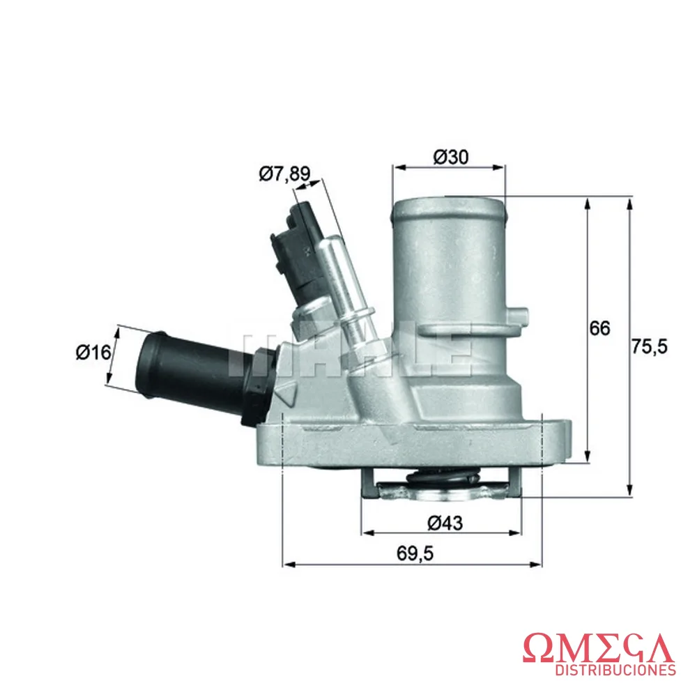 Termostato Mahle — Fiat Doblo 1.4 95 CV TI14488
