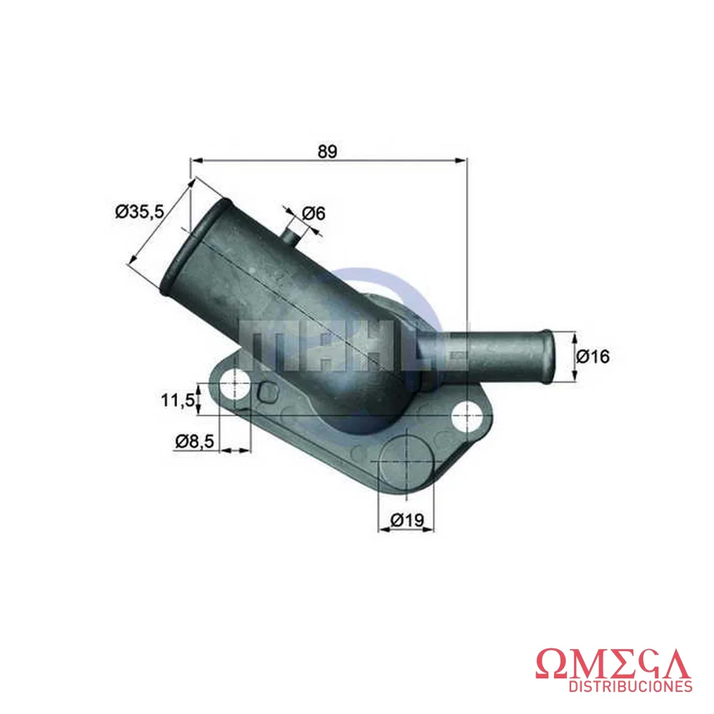 Termostato Mahle — Fiat Tipo 1.4/1.6 TI6487D